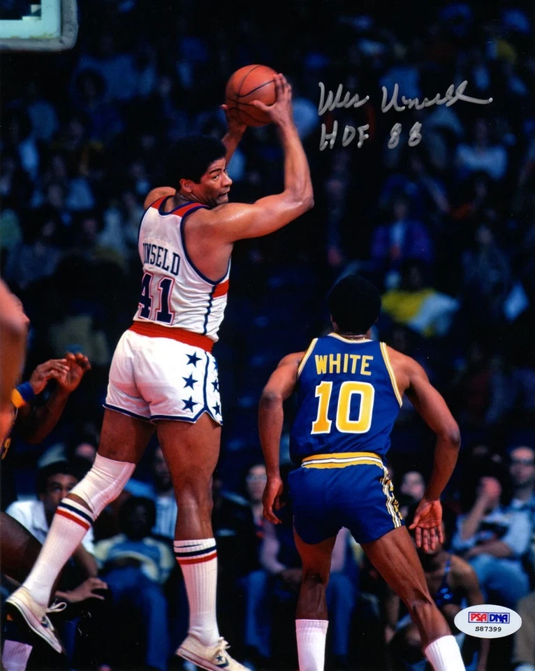 Wes Unseld SIGNED 8x10 Photo + HOF 88 Washington Bullets PSA/DNA AUTOGRAPHED - Image 1 of 1