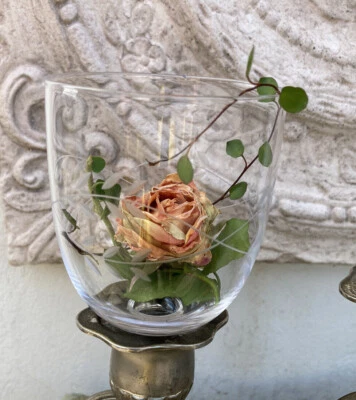 LE JARDIN DES ROSES ROSENSCHALEN Rose Bowl Glass Cut Rose Bowl Flowers Chandelier Alternative Dome Bell