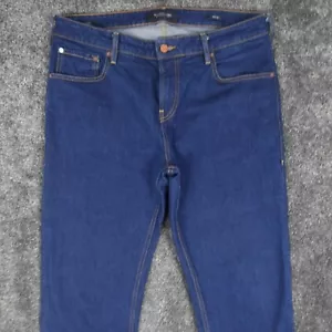 Scotch & Soda Jeans Mens 34 34x30 Blue Skim Slim Fit Raw Zip Fly Denim Indigo - Picture 1 of 19