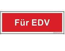 Feuerlöscher Zusatzschild "Für EDV" Brandschutzzeichen CO2 Feuerlöscher