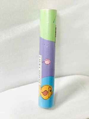 Papel pintado infantil vintage Laura Ashley borde playa azul púrpura verde nuevo Foto 1 de 4