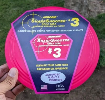 Rare OOP Red Aerobie Disc Golf SharpShooter #3 170-174g NEW !Original Packaging! - Image 1 of 2