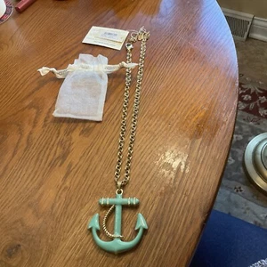 Amrita Singh Turquoise Anchor Necklace Goldtone NWT - Bild 1 von 4