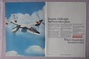 11/1983 PUB TEXTRON BELL BOEING TILTROTOR TEAM XV-15 ORIGINAL AD - Picture 1 of 1