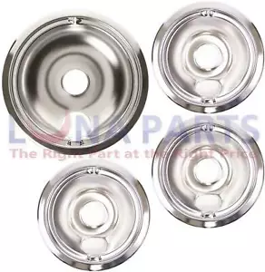 WB314 GE Range Burner Bibs Chrome Bowls Pans 1 of WB31M15 3 of WB31M16 - Picture 1 of 3