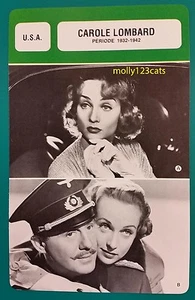 American Actress Carole Lombard (period 1932-1942) French Film Trade Card - Picture 1 of 1