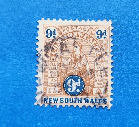 Australian States Stamp, New South Wales, Scott 128 Used, Perf 12x12.5 Cover
