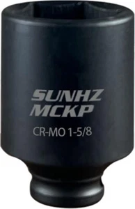 Zócalo de impacto de accionamiento SUNHZMCKP de 1/2 pulgada, SAE de 1-5/8 pulgadas de profundidad de 6 puntos, CR-MO, - Imagen 1 de 3