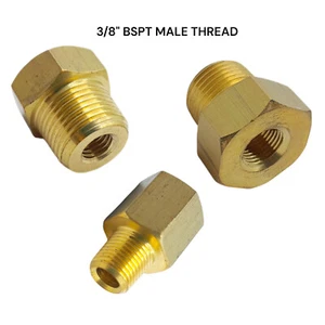 3/8"BSPT Außen - Innengewinde Reduzierstück Öldruckanzeige Adapter Messing Sumpfstopfen - Bild 1 von 1
