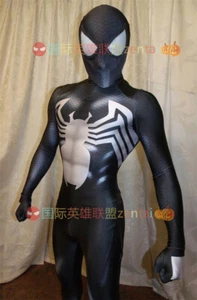 Spider-man Costume Black Cosplay Jumpsuit Halloween Zentai Adult - Picture 1 of 7
