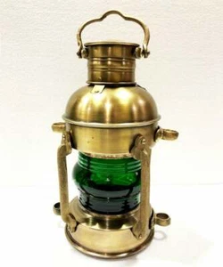 Nautical Lantern Non Electric Red/Green Lamp Decorative Hanging Lantern Marine - Picture 1 of 3