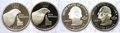 2007-S Idaho Statehood Quarter Silver & Clad Proofs 2 Coin Set - Image 1 of 3