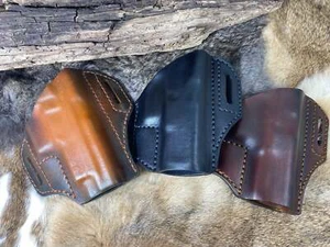 Leather Holster fits Glock 19 Pancake style leather holster No Sweat Guard - Picture 1 of 15