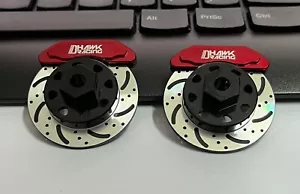 Cubo de disco de freno de aluminio Dhawk CNC negro + pinza 2 piezas para axial 1/10 RBX10 ryft - Imagen 1 de 5