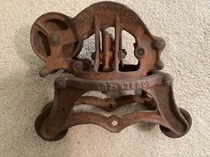 Vintage Gusseisen Louden Macey Co.  Junior Barn Pulley Trolley - Bild 1 von 19