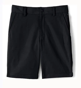 Lands End School Uniform Boys Active Chino Shorts Black Size 7 - Picture 1 of 1