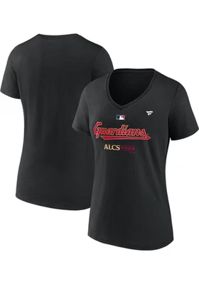 NEW Cleveland Guardians Womens Black 2024 Divisional Series Champs T-Shirt - XL - Image 1 of 4