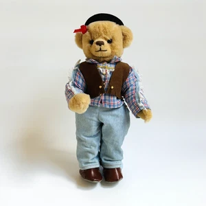 Vintage Annette Funicello Handmade Collectible Cowboy Bear Stuffed Plush E1-784 - Picture 1 of 12
