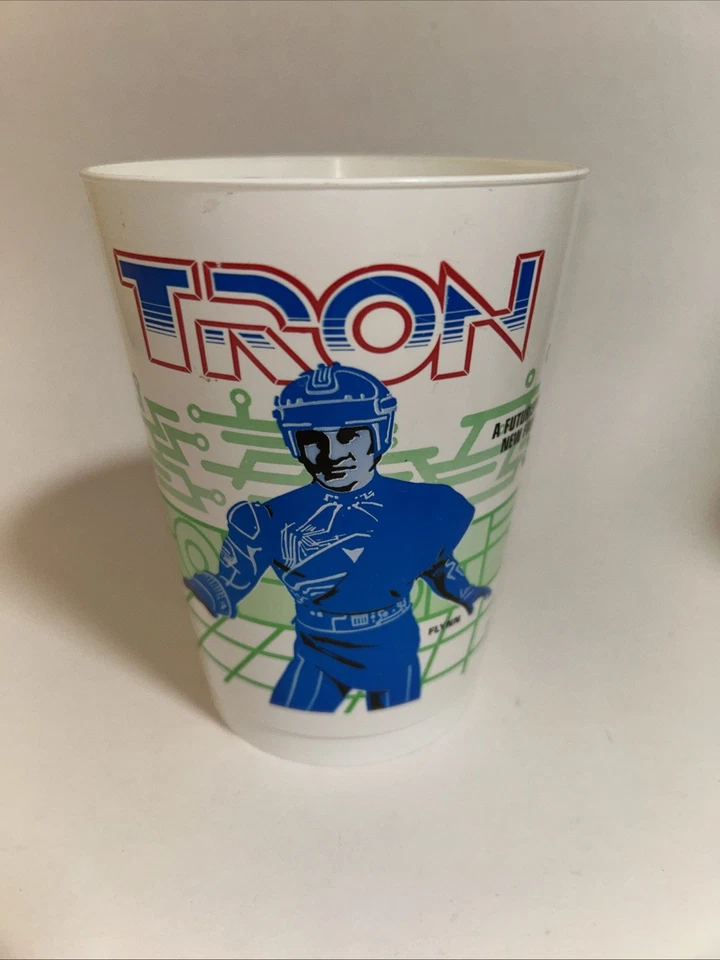 Taza de Coca Cola Vintage 1982 TRON Walt Disney (Ares Legacy) FLYNN YORI COKE Foto 1 de 4