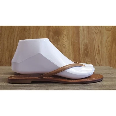 Chanclas Tory Burch Terra Tanga Mujer Talla 6.5 Marrón Foto 1 de 4
