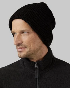 32 degrees waffle Sherpa lined beanie hat unisex solid black $28 new - Picture 1 of 5