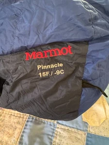 Marmot Pinnacle 15 Degree Goose Down Sleeping Bag UltraLite 800fp Regular Length - Picture 1 of 5