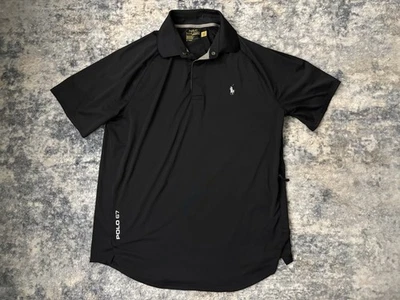 Polo Ralph Lauren Hombre Mediano Negro Rendimiento Elastizado Jersey Polo 67 Bolsillos Foto 1 de 4