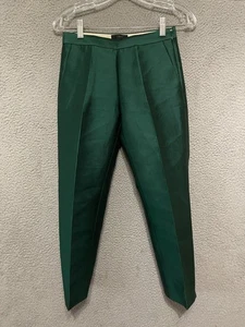 J.CREW Martie Seidenmischung Hose Größe 00 zierlich grün knöchelhoch Erwachsene - Bild 1 von 5