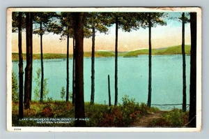 Lake Bomoseen VT-Vermont, View From Point Of Pines c1931 Vintage Postcard - Picture 1 of 2
