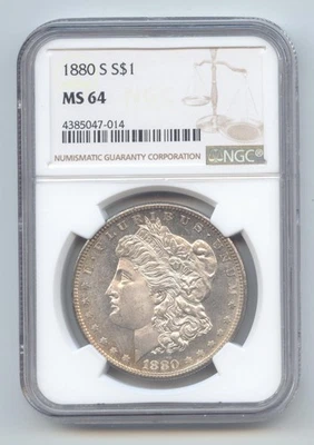 1880-S Morgan Silver Dollar, NGC MS-64 - Image 1 of 2