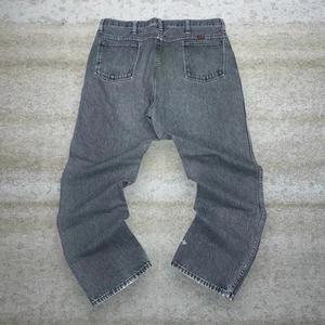 Vintage Rustler Jeans Regular Straight Fit Smoke Grey Wash Denim Red Tab 90s - Picture 1 of 4