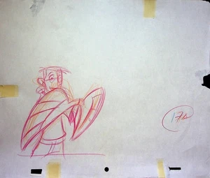 Kim Possible 2002 Production Hand-Drawn Animation Pencil Layout Disney Channel - Picture 1 of 2