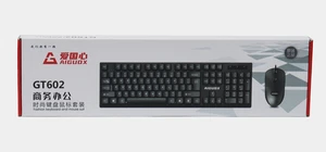 USB Wired Keyboard & Mouse Set Combo UK QWERTY Layout PC Full-Size Plain black V - Picture 1 of 4