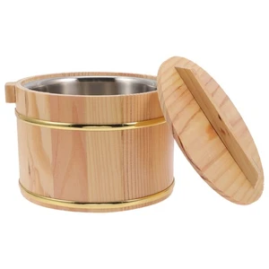 Reiskübel aus Holz Miss Hangiri Rührwanne mit Deckel Dampfbehälter - Bild 1 von 12