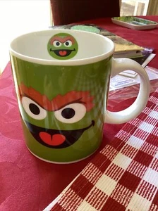 Oscar the Grouch Green Coffee Tea Mug 2014 Sesame Workshop Hot Topic - Picture 1 of 3