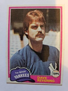 Dave revering 1981 Topps negociado #823 casi nuevo - Imagen 1 de 1