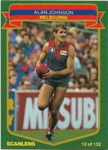 1985 Scanlens (12) Alan JOHNSON Melbourne - Picture 1 of 1
