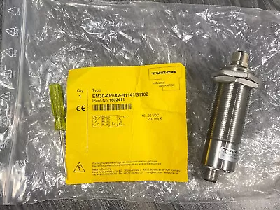 New TURCK EM30-AP6X2-H1141/S1102 EM30AP6X2H1141S1102 Harsh Duty Proximity Sensor - Image 1 of 4