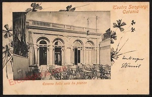 ae4801 - CARTOLINA D'EPOCA - Catania Città - Teatro Sangiorgi  1902 - Imagen 1 de 1