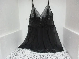 Adore Me Women's Yolandi Babydoll Top Black Size Large New !!! - Picture 1 of 2