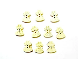  10 Holzknöpfe Schlange Knöpfe aus Holz 19 x17 mm Scrapbooking Basteln - Bild 1 von 1