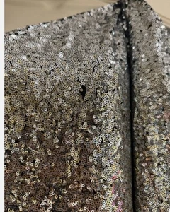 Silver and Gold Ombre Sequin One Shoulder Cape Sleeve Dress - Picture 1 of 5