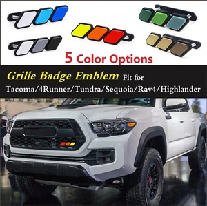 Tri-Color Grille Badge Emblem Car Truck Fit for Tacoma 4Runner Tundra Rav4 TRD - Picture 1 of 37