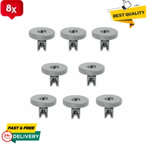 8X Lower basket rack tray wheels for Zanussi Electrolux Dishwasher Grey 40mm - Picture 1 of 1