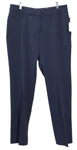RAFAELLA WOMEN’S CONTOURED WAIST CURVY FULLER FIT TAPERED NAVY PANTS 12- NWT!! - Picture 1 of 10