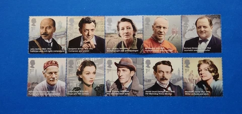 Great Britain Stamps, Scott 3161a, 3166a Complete Set MNH, Folded Cover