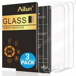 Ailun Glass Screen Protector for iPhone 6/6s/7/8 - 3 Pack Clear Privacy Glass
