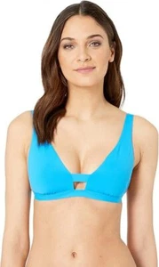 Seafolly Women's Active Longline Floodtop Bikinio Place, Blue, 34 - Picture 1 of 2