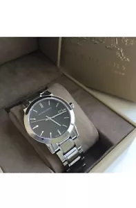 Burberry The City Nero 38mm Tutto Acciaio Inox Nuovo BU9001 - Foto 1 di 1
