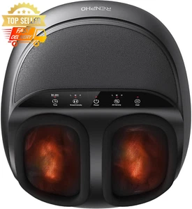 Shiatsu Foot Massager Machine with Heat Compression Deep Kneading Pain Relief - Picture 1 of 12